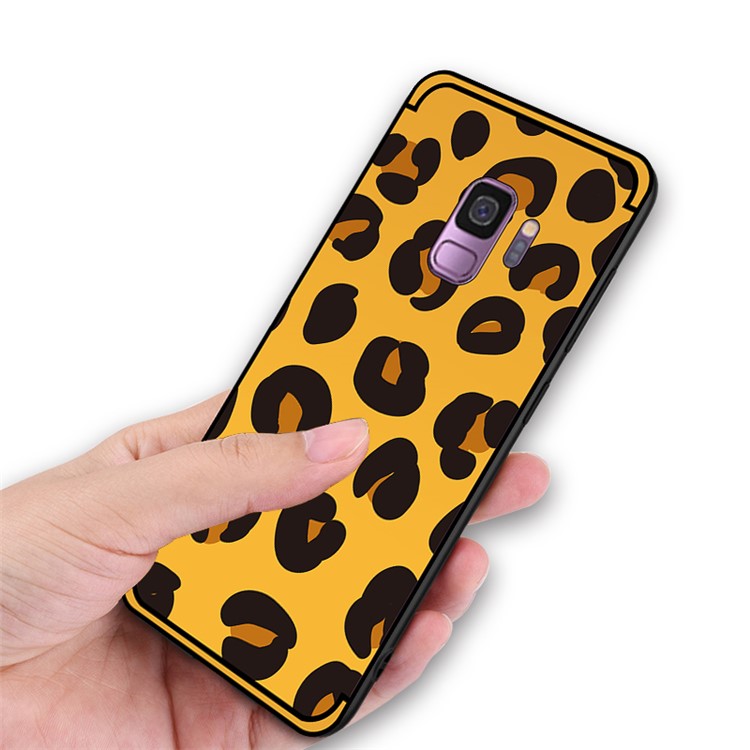 NXE Embossed Patterned Soft TPU Phone Cover for Samsung Galaxy S9 SM-G960 - Leopard Texture-5