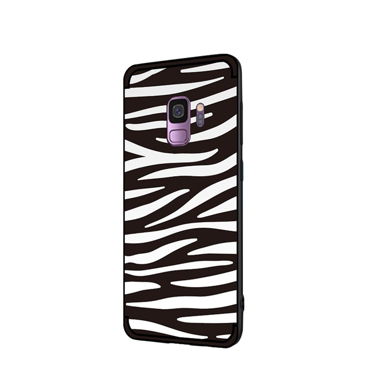 NXE Embossed Patterned Soft TPU Phone Shell for Samsung Galaxy S9 SM-G960 - Zebra Stripe-2