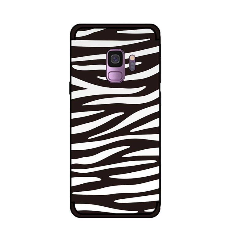 NXE Embossed Patterned Soft TPU Phone Shell for Samsung Galaxy S9 SM-G960 - Zebra Stripe-3