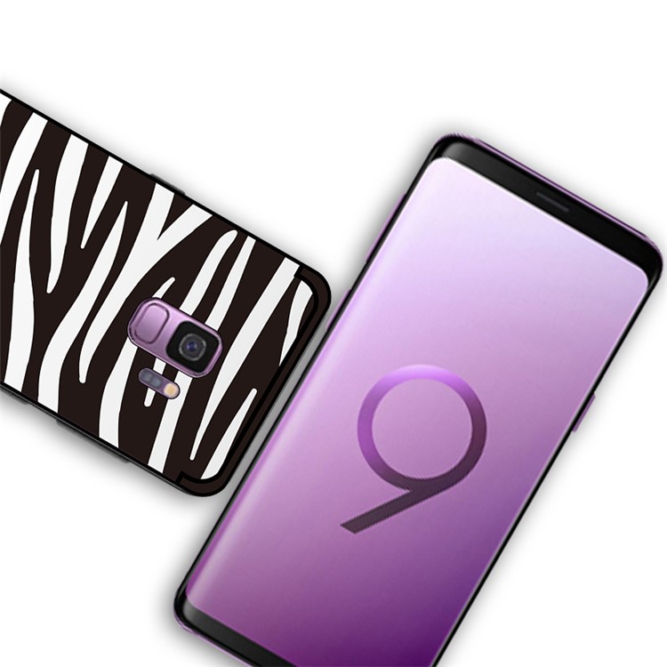 NXE Embossed Patterned Soft TPU Phone Shell for Samsung Galaxy S9 SM-G960 - Zebra Stripe-4