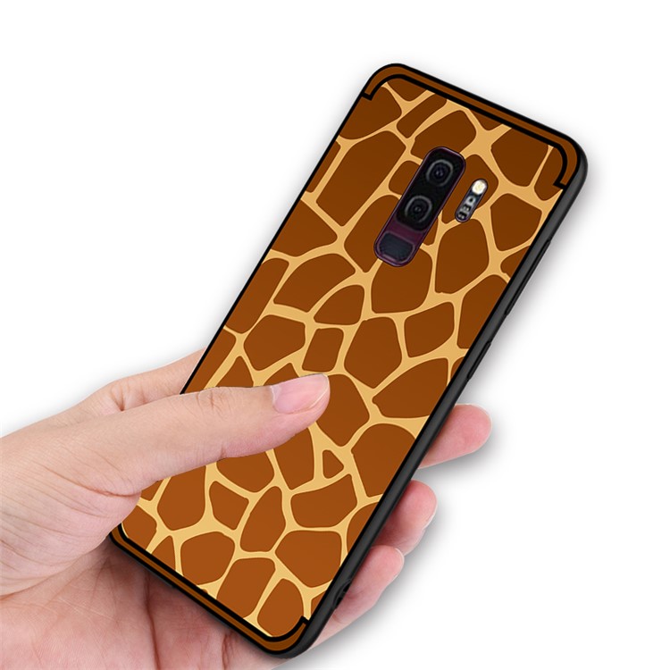 NXE Embossed Patterned Soft TPU Phone Case for Samsung Galaxy S9 Plus SM-G965 - Giraffe Texture-5