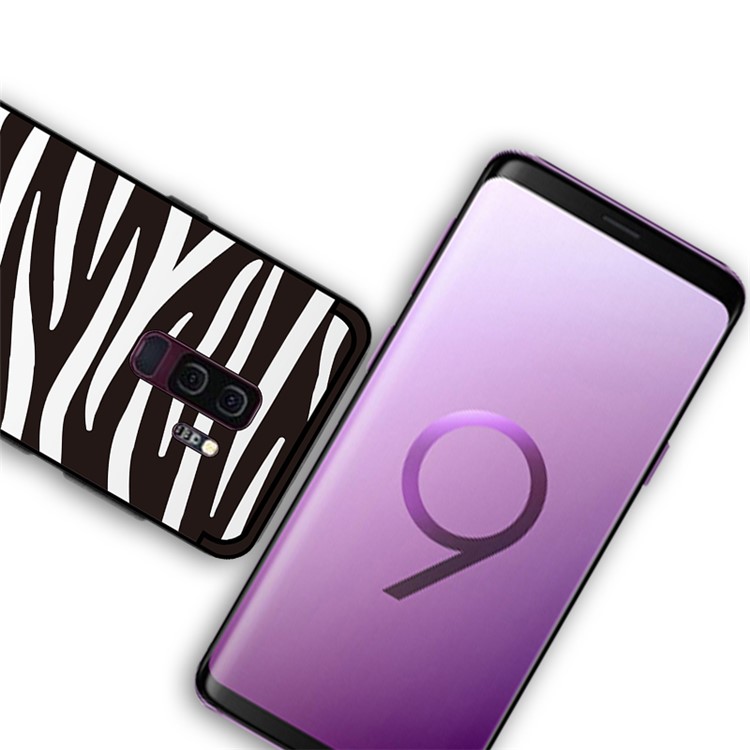 NXE Тисненый Узорный Мягкий Корпус Мобильного Телефона TPU Для Галактики Samsung S9 Плюс SM-G965 - Зебра Полоса-4