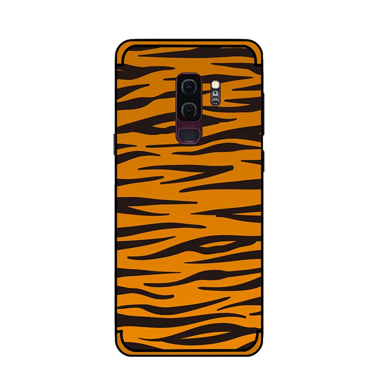 NXE Embossed Patterned Soft TPU Back Case for Samsung Galaxy S9+ SM-G965 - Brown Zebra Stripe-3