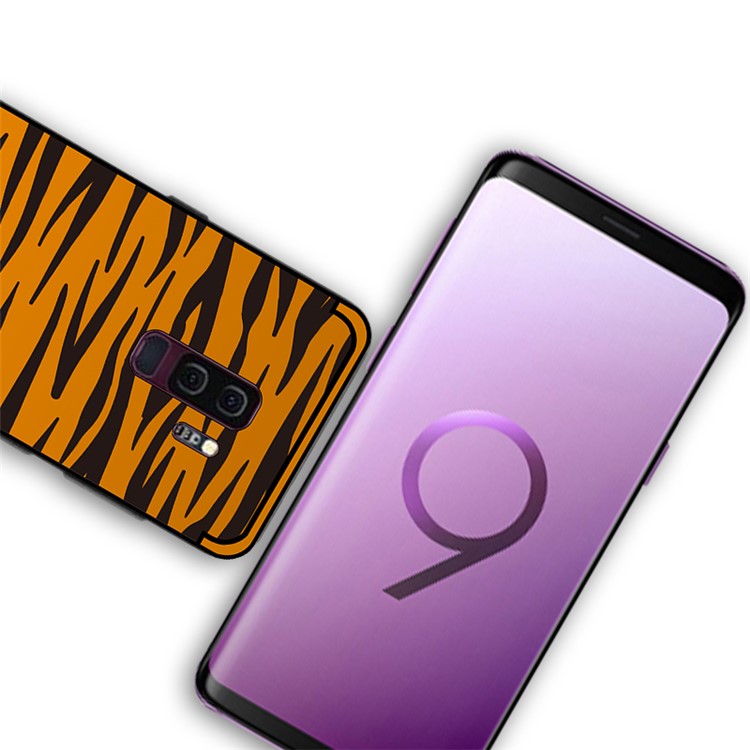 NXE Embossed Patterned Soft TPU Back Case for Samsung Galaxy S9+ SM-G965 - Brown Zebra Stripe-4