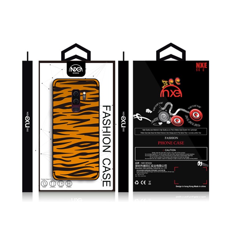 NXE Embossed Patterned Soft TPU Back Case for Samsung Galaxy S9+ SM-G965 - Brown Zebra Stripe-6