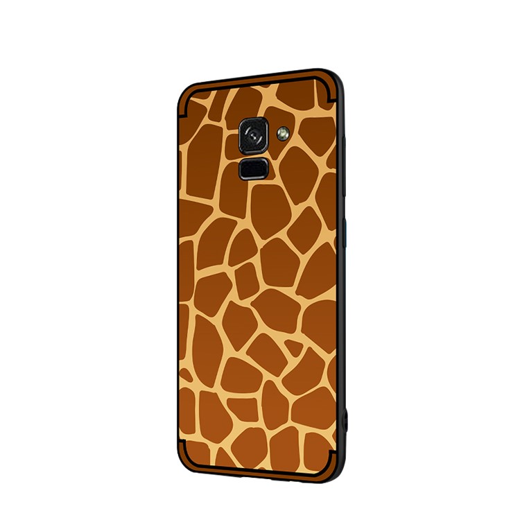 NXE Embossed Patterned Soft TPU Mobile Case for Samsung Galaxy A8 (2018) - Giraffe Texture-3