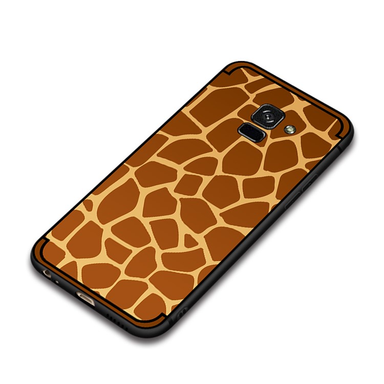 NXE Embossed Patterned Soft TPU Mobile Case for Samsung Galaxy A8 (2018) - Giraffe Texture-5