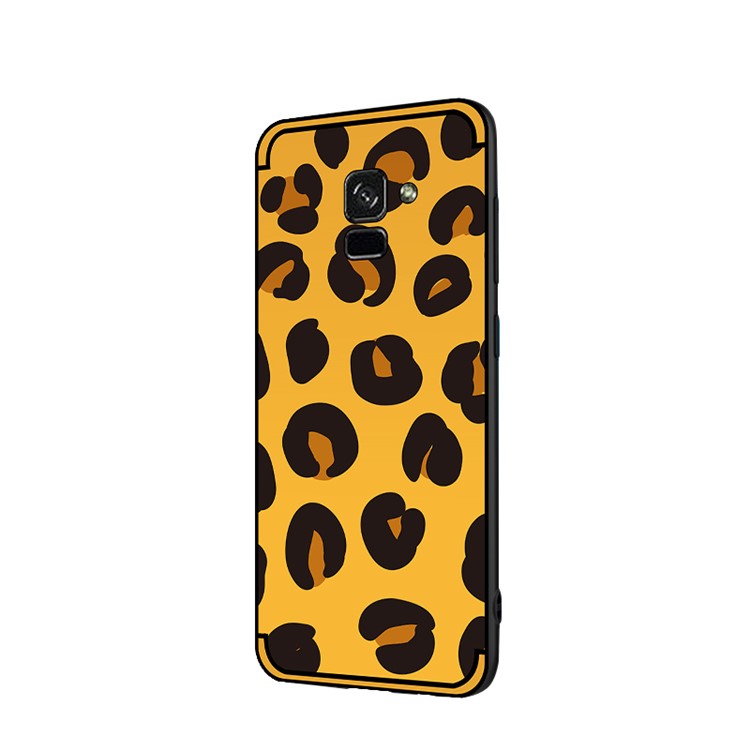 NXE Embossed Patterned Soft TPU Mobile Cover for Samsung Galaxy A8 (2018) - Leopard Texture-3