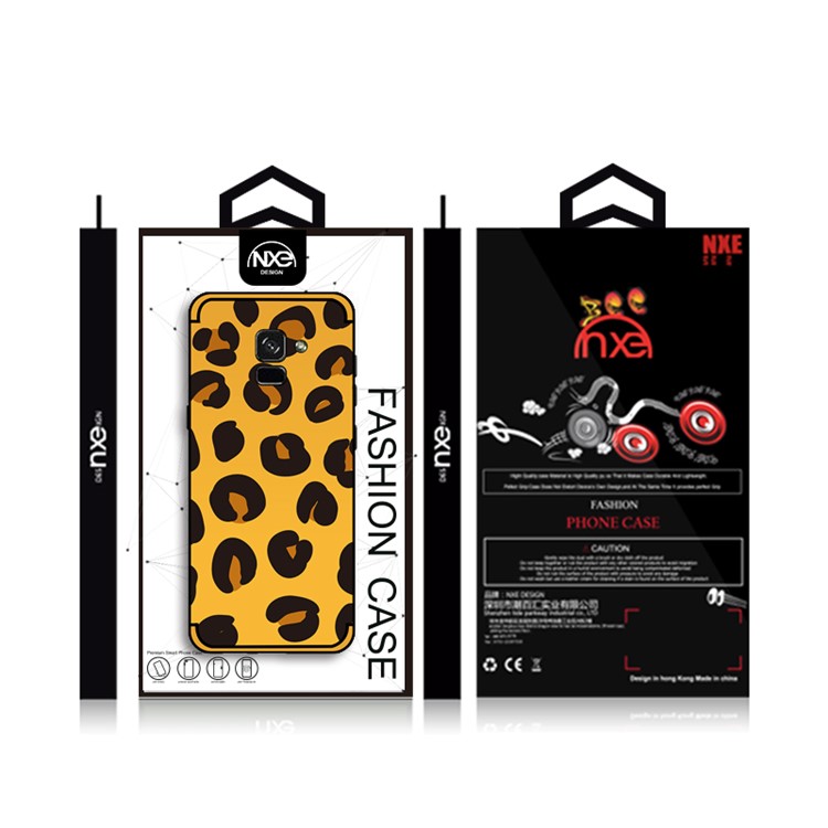 NXE Embossed Patterned Soft TPU Mobile Cover for Samsung Galaxy A8 (2018) - Leopard Texture-6