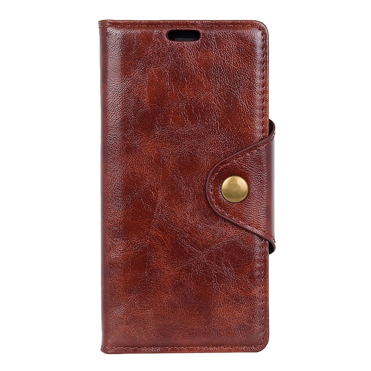 Textured PU Leather Protective Mobile Cover for Samsung Galaxy S9 G960 - Coffee-2