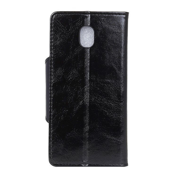 Textured PU Leather Wallet Stand Phone Case for Samsung Galaxy J5 (2017) EU Version/J5 Pro (2017) - Black-3
