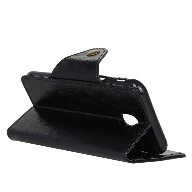 Textured PU Leather Wallet Stand Phone Case for Samsung Galaxy J5 (2017) EU Version/J5 Pro (2017) - Black-5