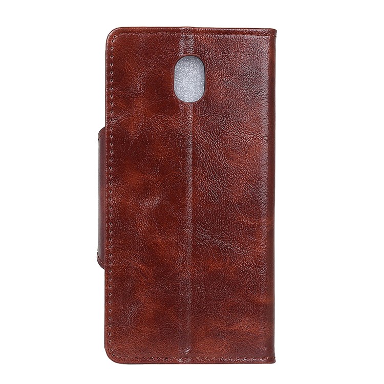 Textured PU Leather Wallet Stand Mobile Phone Case for Samsung Galaxy J5 (2017) EU Version/J5 Pro (2017) - Coffee-3