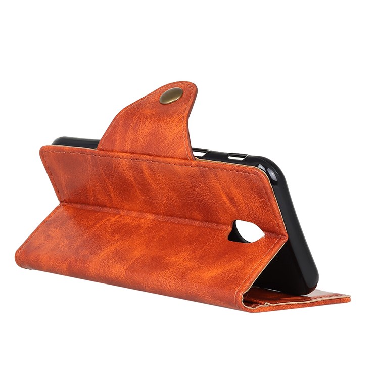 Textured PU Leather Wallet Stand Cell Phone Case for Samsung Galaxy J5 (2017) EU Version/J5 Pro (2017) - Brown-5