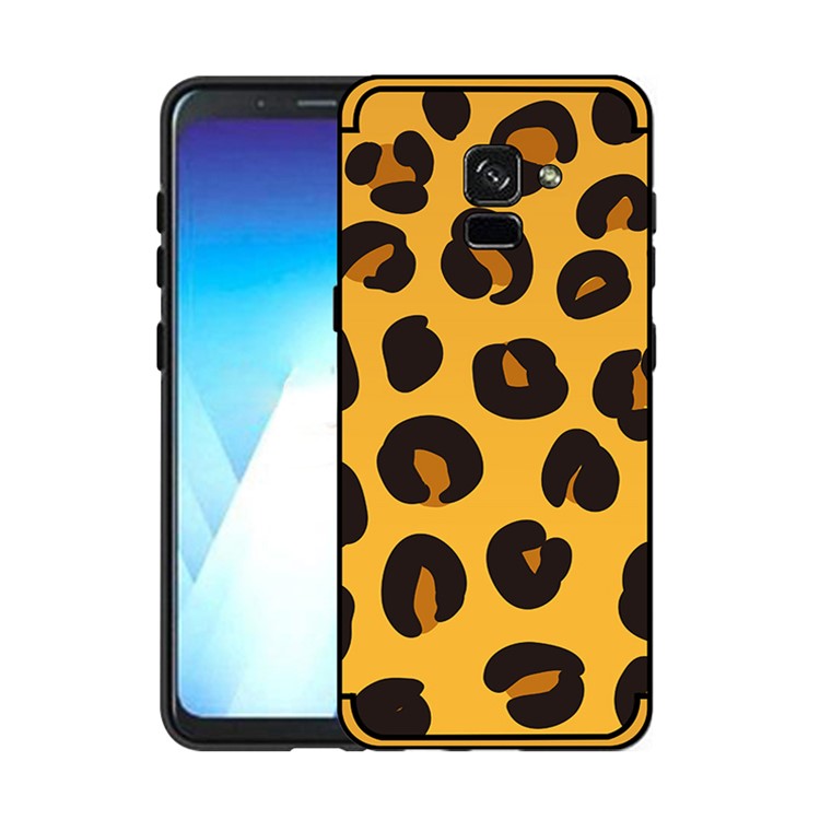 NXE Embossment Pattern Bayer TPU Phone Cover for Samsung Galaxy A8+ (2018) - Leopard Pattern-1