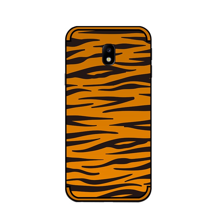 NXE Embossment Pattern TPU Back Case for Samsung Galaxy J5 (2017) EU Version/J5 Pro (2017) - Brown Zebra Pattern-1