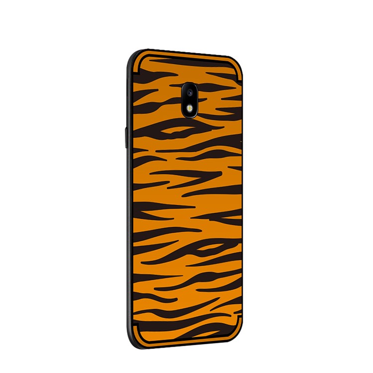 NXE Embossment Pattern TPU Back Case for Samsung Galaxy J5 (2017) EU Version/J5 Pro (2017) - Brown Zebra Pattern-3
