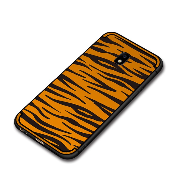 NXE Embossment Pattern TPU Back Case for Samsung Galaxy J5 (2017) EU Version/J5 Pro (2017) - Brown Zebra Pattern-5