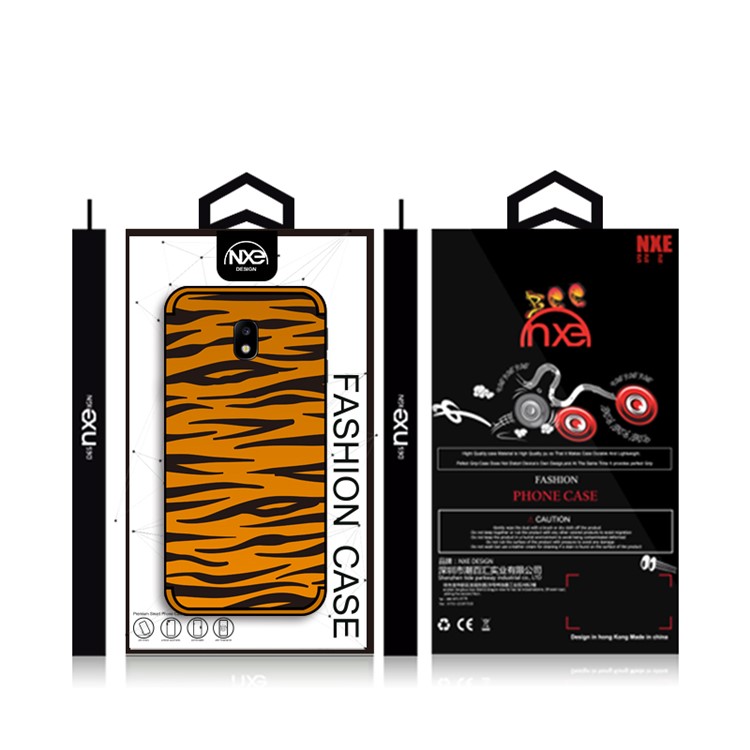 NXE Embossment Pattern TPU Back Case for Samsung Galaxy J5 (2017) EU Version/J5 Pro (2017) - Brown Zebra Pattern-6