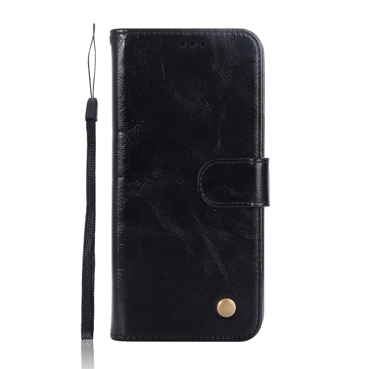 Premium Vintage PU Leather Stand Wallet Case for Samsung Galaxy S9 SM-G960 - Black-2