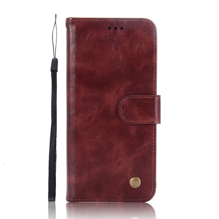 Premium Vintage PU Leather Stand Wallet Shell for Samsung Galaxy S9 SM-G960 - Wine Red-2