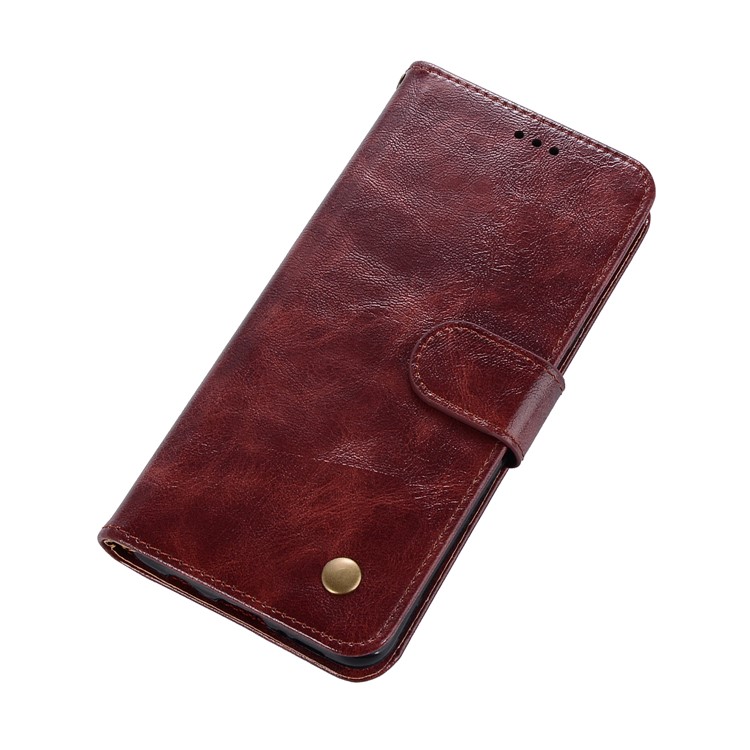 Premium Vintage PU Leather Stand Wallet Shell for Samsung Galaxy S9 SM-G960 - Wine Red-3