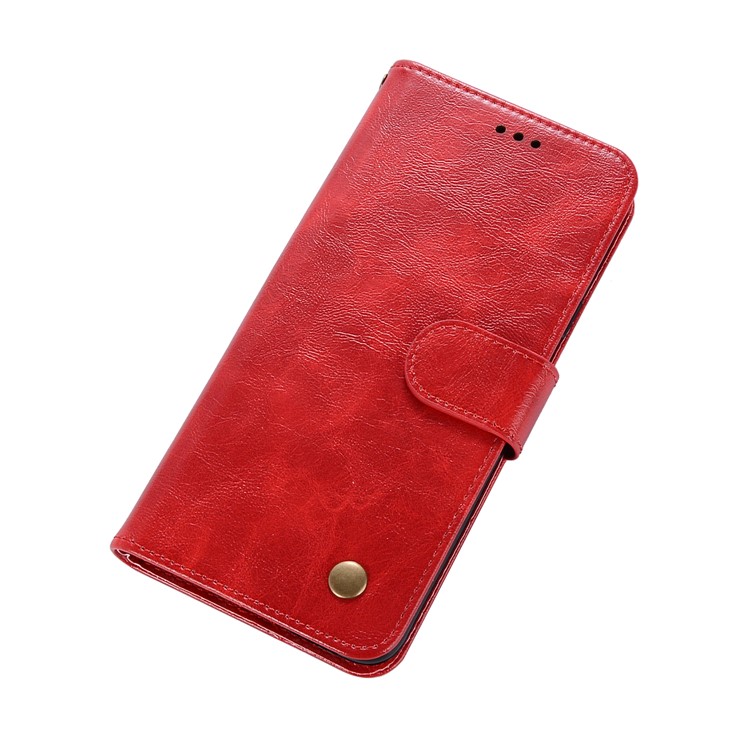 Premium Vintage PU Leather Stand Wallet Casing for Samsung Galaxy S9 SM-G960 - Red-3