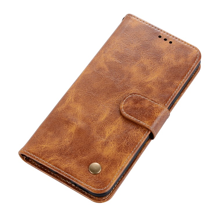 Premium Vintage PU Leather Stand Wallet Cell Phone Case for Samsung Galaxy S9 SM-G960 - Brown-3