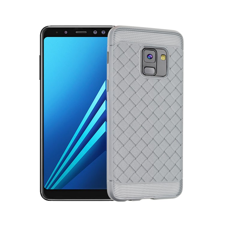 

Woven Texture Soft TPU Phone Cover for Samsung Galaxy A8 (2018) - Grey