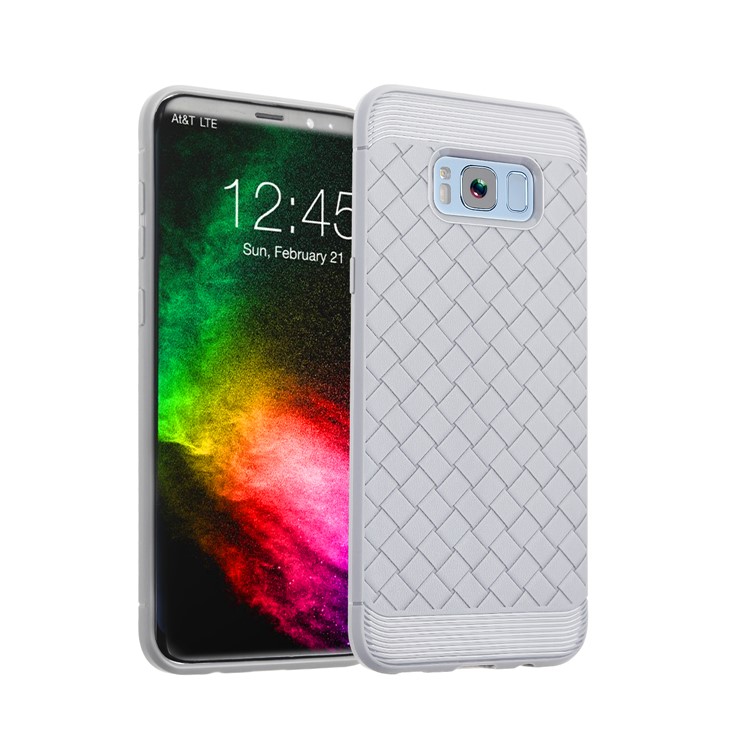 

Woven Pattern TPU Back Cover for Samsung Galaxy S8 G950 - Grey