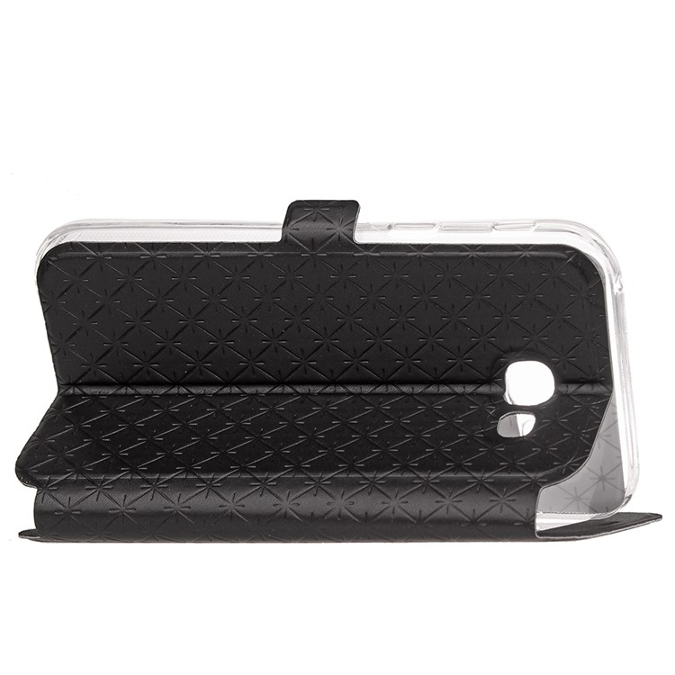 Rhombus View Window Leather Stand Case for Samsung Galaxy A5 (2017) A520 - Black-2