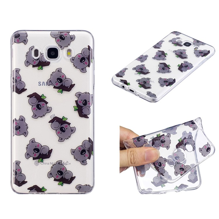 For Samsung Galaxy J7 (2016) J710 Pattern Printing IMD TPU Back Lightweight Cover Accesssory - Lovely Koalas-1