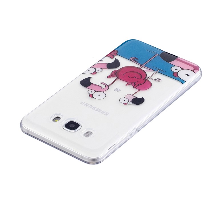 For Samsung Galaxy J7 (2016) J710 Pattern Printing IMD TPU Protective Lightweight Case - Cartoon Flamingo-7