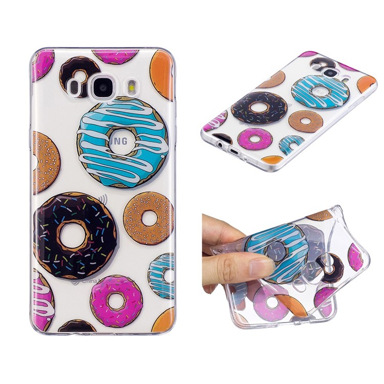 For Samsung Galaxy J7 (2016) J710 Pattern Printing IMD TPU Accessory Case - Doughnut-1