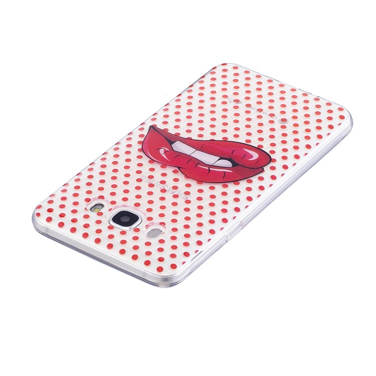 Pattern Printing IMD TPU Thin Cover for Samsung Galaxy J7 (2016) J710 - Red Lip-4