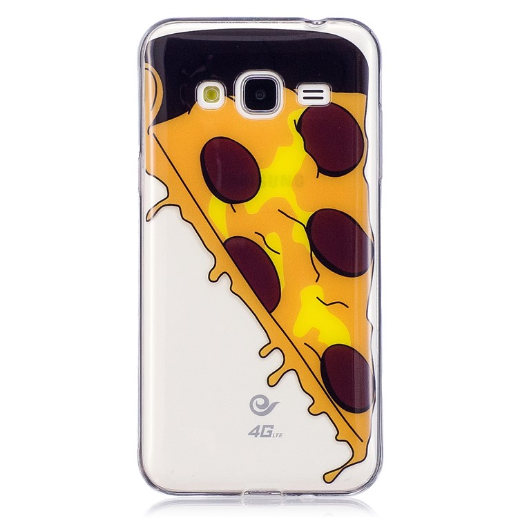 Pattern Printing IMD Soft TPU Phone Cover for Samsung Galaxy J3 (2016) / J3 - Pizza-2