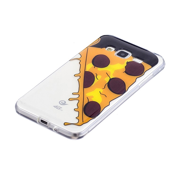Pattern Printing IMD Soft TPU Phone Cover for Samsung Galaxy J3 (2016) / J3 - Pizza-3