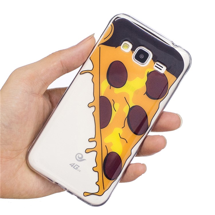 Pattern Printing IMD Soft TPU Phone Cover for Samsung Galaxy J3 (2016) / J3 - Pizza-6