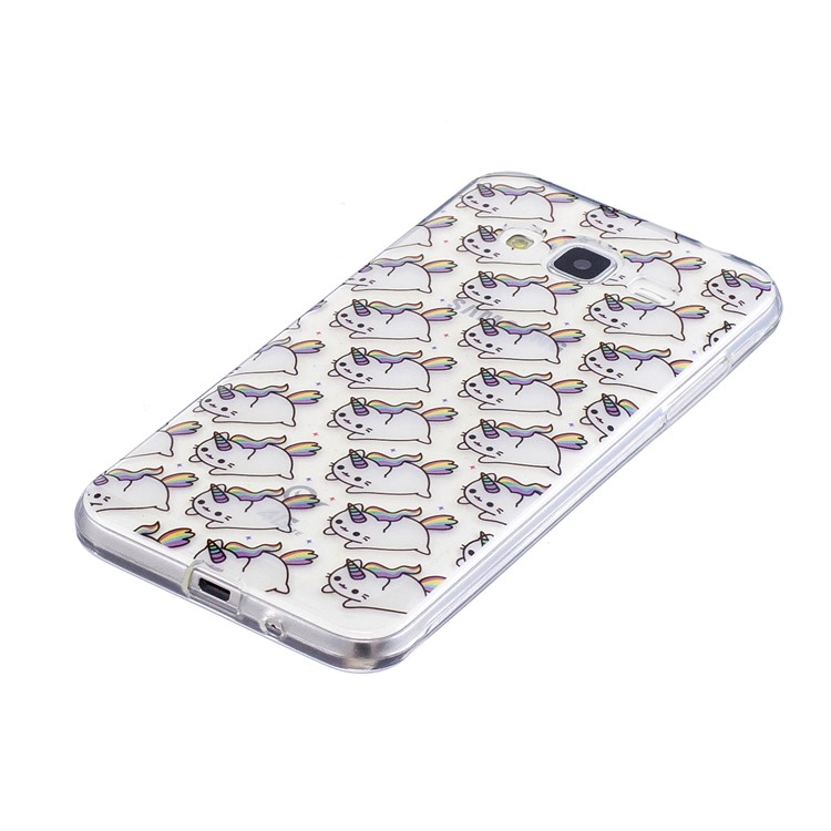 Patterned IMD Soft TPU Mobile Case for Samsung Galaxy J3 (2016) / J3 - Cute Unicorns-3
