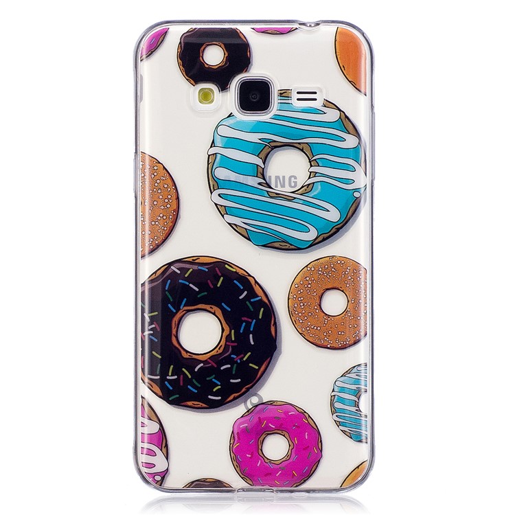 Patterned IMD Soft TPU Mobile Shell for Samsung Galaxy J3 (2016) / J3 - Doughnuts-2