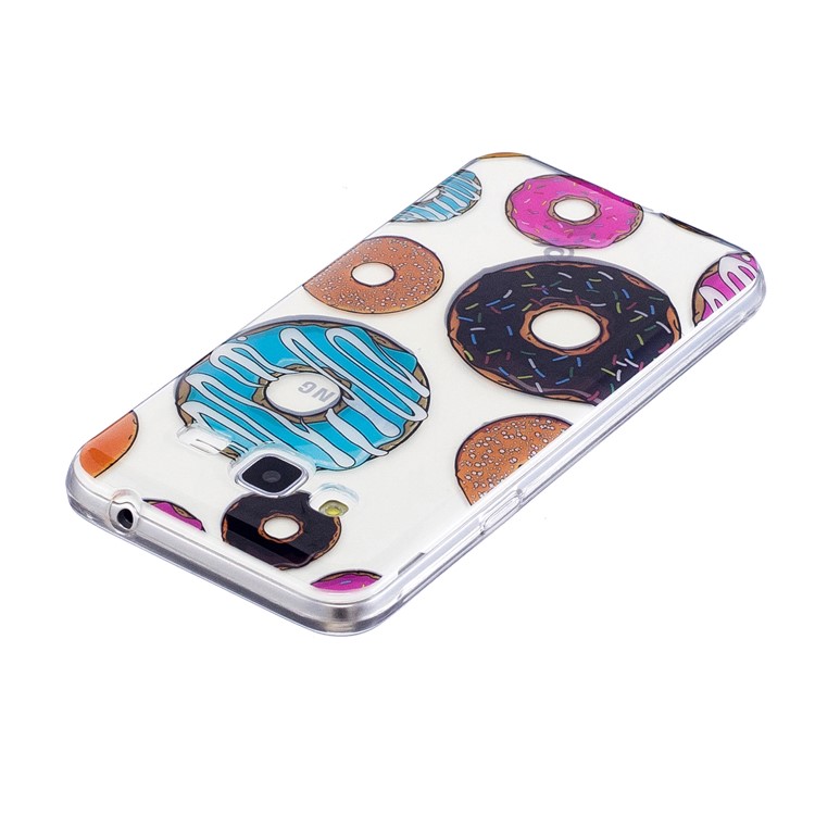 Patterned IMD Soft TPU Mobile Shell for Samsung Galaxy J3 (2016) / J3 - Doughnuts-4
