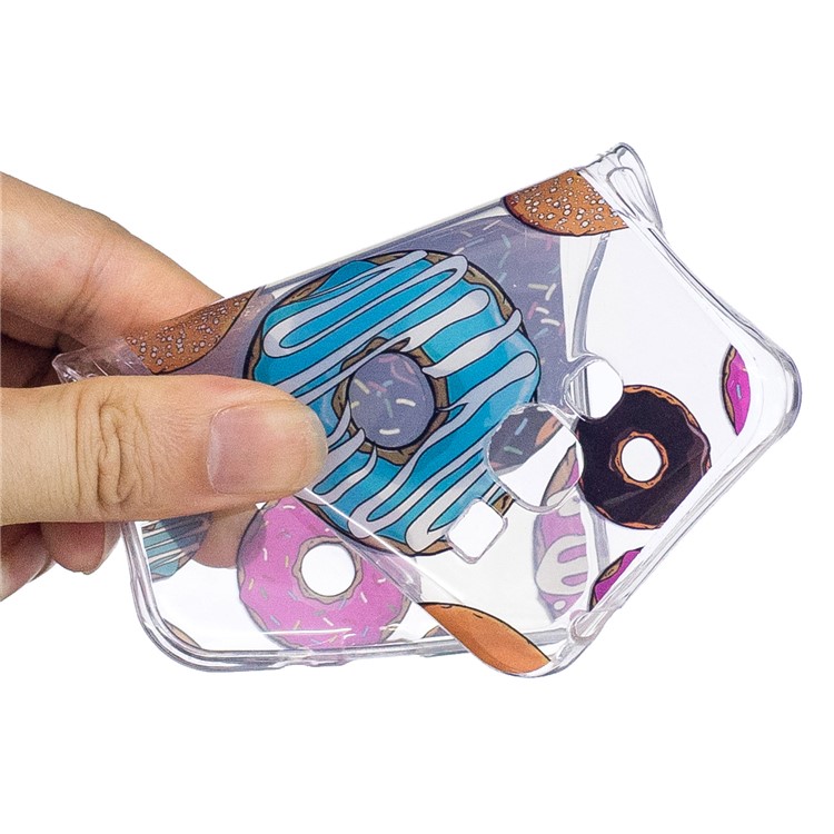 Patterned IMD Soft TPU Mobile Shell for Samsung Galaxy J3 (2016) / J3 - Doughnuts-5