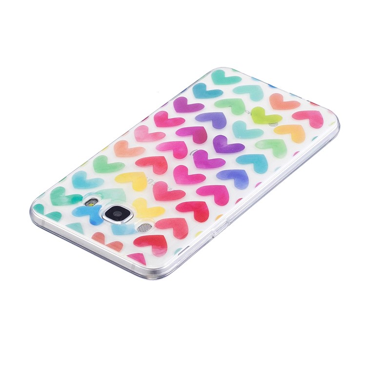 Pattern Printing IMD TPU Soft Casing Shell for Samsung Galaxy J5 (2016)/J510 - Colorful Hearts-4