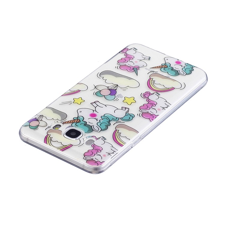 Pattern Printing IMD TPU Soft Shell for Samsung Galaxy J5 (2016)/J510 - Shy Unicorns-4