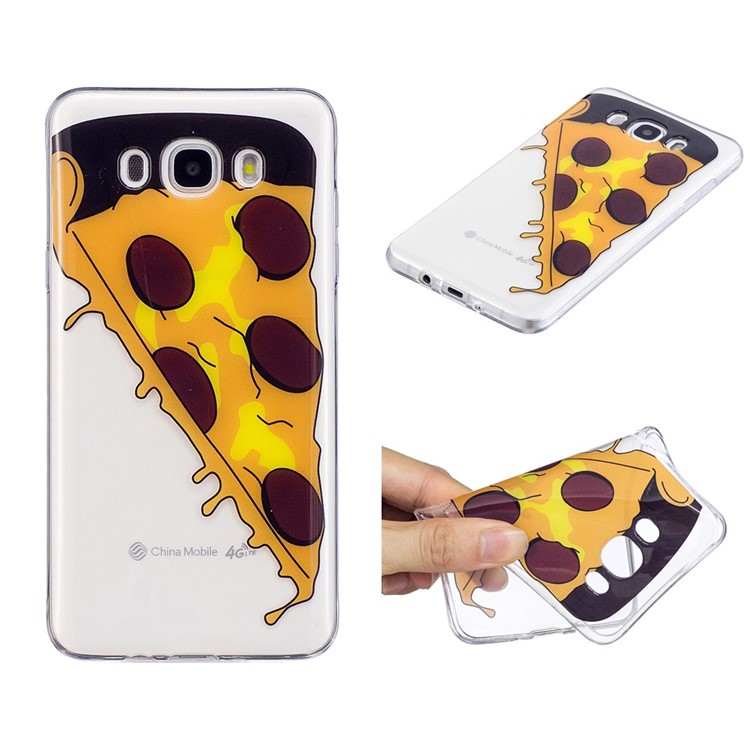 Pattern Printing IMD TPU Soft Cell Phone Shell for Samsung Galaxy J5 (2016)/J510 - Pizza-1