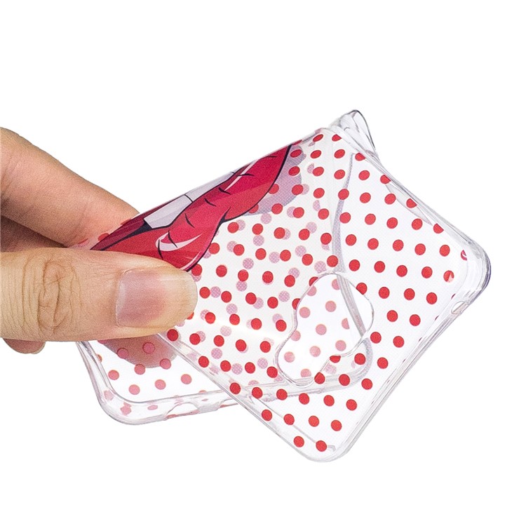 Pattern Printing IMD TPU Jelly Case for Samsung Galaxy A3 SM-A310F (2016) - Red Lips-5