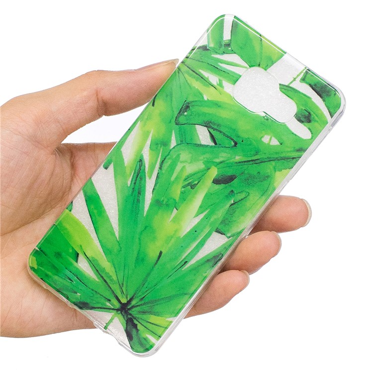 Pattern Printing IMD TPU Phone Shell for Samsung Galaxy A3 SM-A310F (2016) - Green Leaves-6