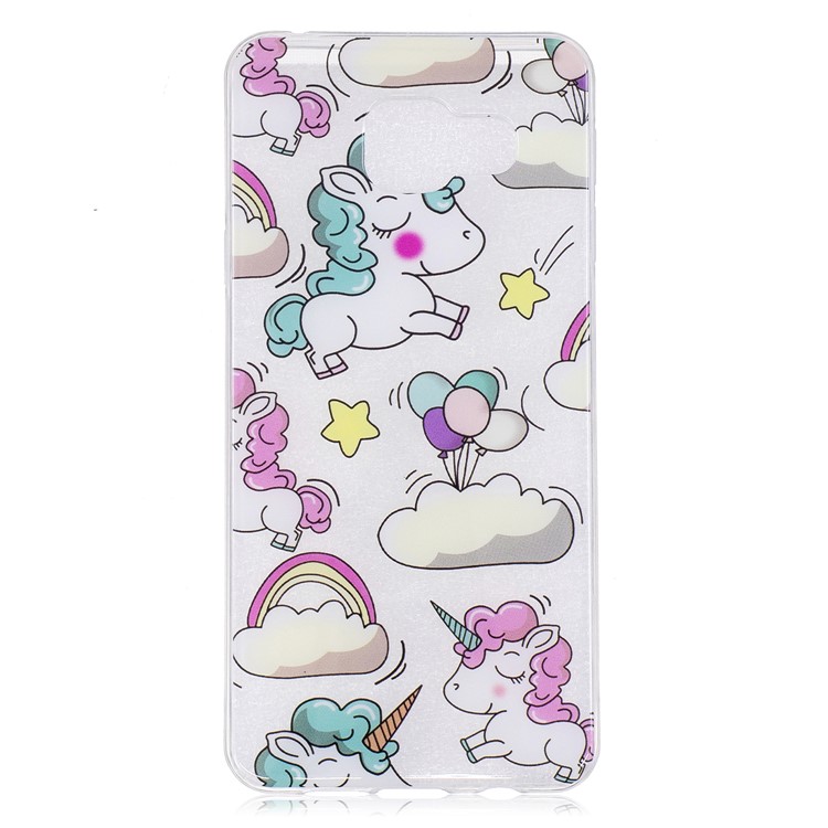 Pattern Printing IMD TPU Mobile Casing for Samsung Galaxy A3 SM-A310F (2016) - Cute Unicorns-2