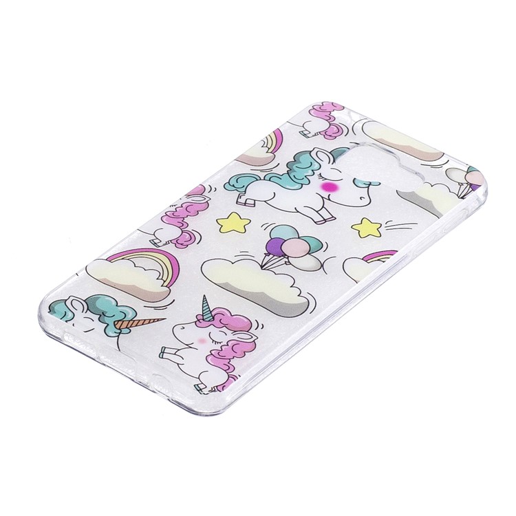 Pattern Printing IMD TPU Mobile Casing for Samsung Galaxy A3 SM-A310F (2016) - Cute Unicorns-3
