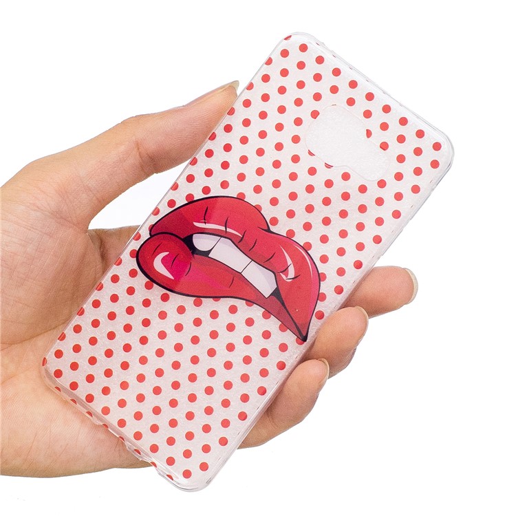 Pattern Printing IMD TPU Case for Samsung Galaxy A5 SM-A510F (2016) - Red Lip-6